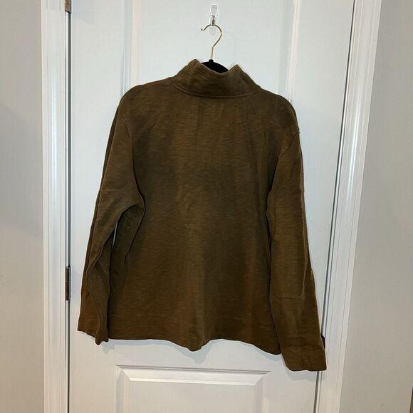 LL Bean Signature Fit Men Sweatshirt Large Slim Fit 1/4 Zip - Picture 2 of 8